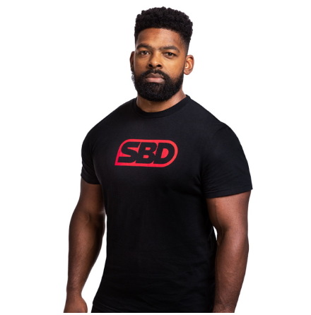 SBD Brand T-Shirt - Mens, Black/Red   