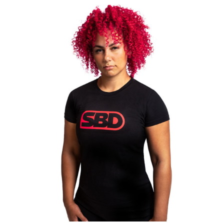 SBD T-Shirt - Ladies, Black/Red 