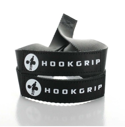 Hookgrip Weightlifting Straps Black/White