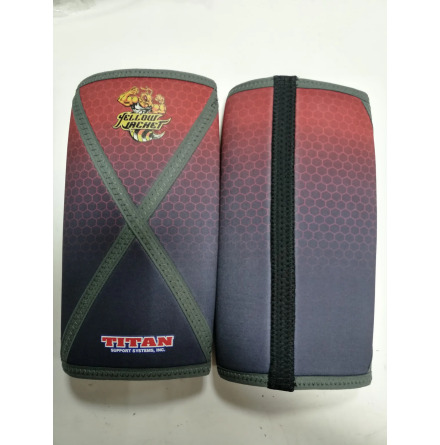 TITAN Sublimated Yellow Jacket Knee sleeves, IPF approved